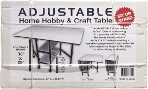 Sullivans 38431 Home Hobby Adjustable Height Foldable Table