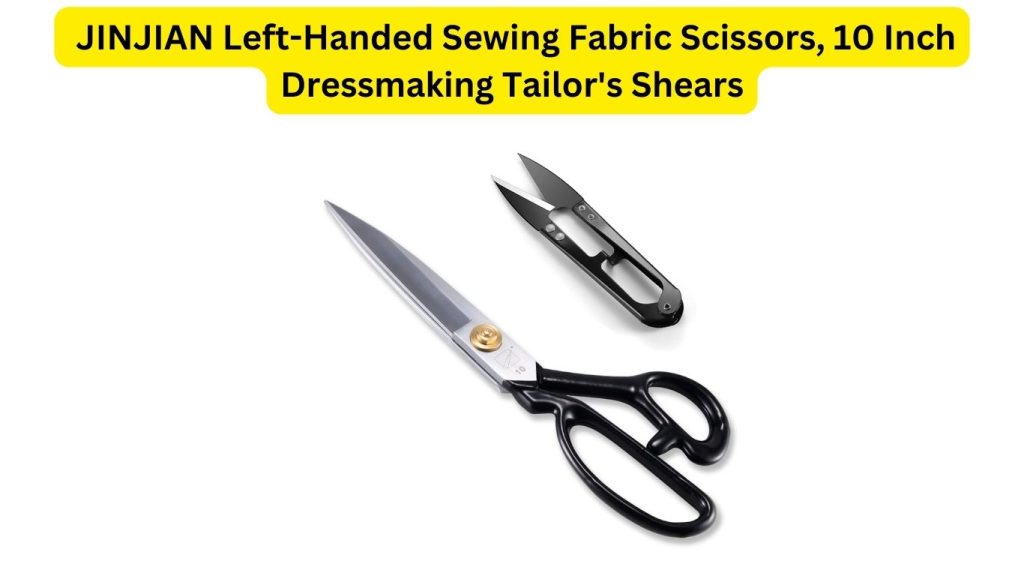 JINJIAN Left-Handed Sewing Fabric Scissors, 10 Inch Dressmaking Tailor's Shears