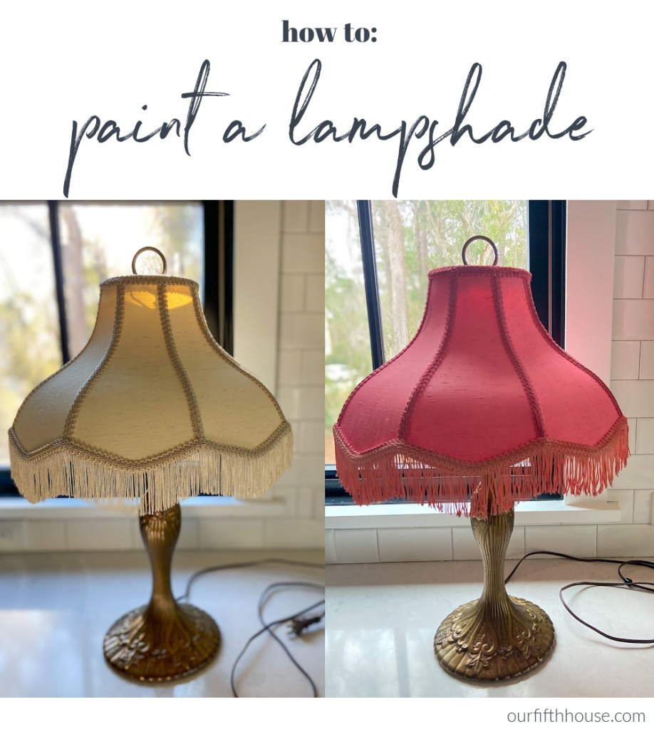 How to Paint a Fabric Lampshade