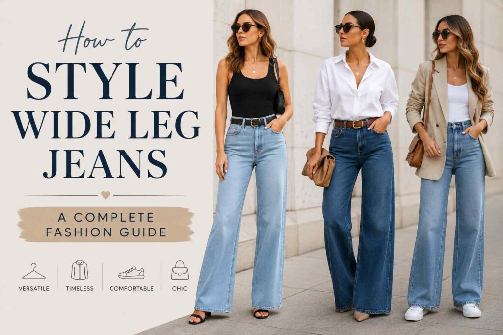 How to Style Wide Leg Jeans