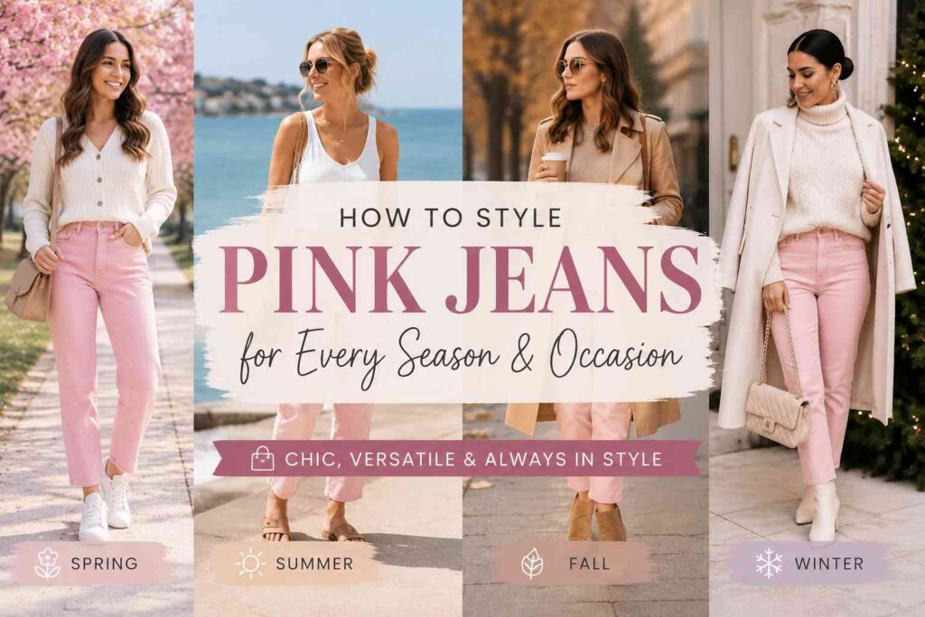 How to Style Pink Jeans