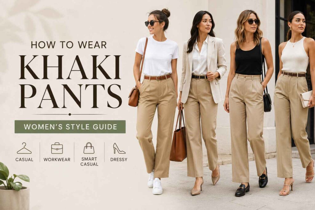 How to Wear Khaki Pants Women