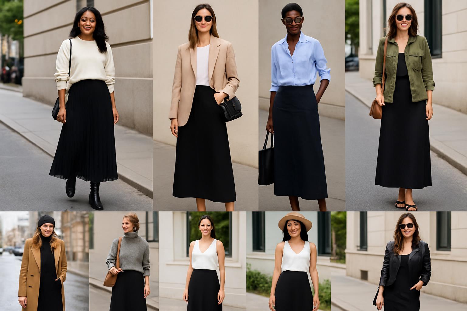 40+ Black Maxi Skirt Outfit Ideas: Timeless Styles for Every Occasion