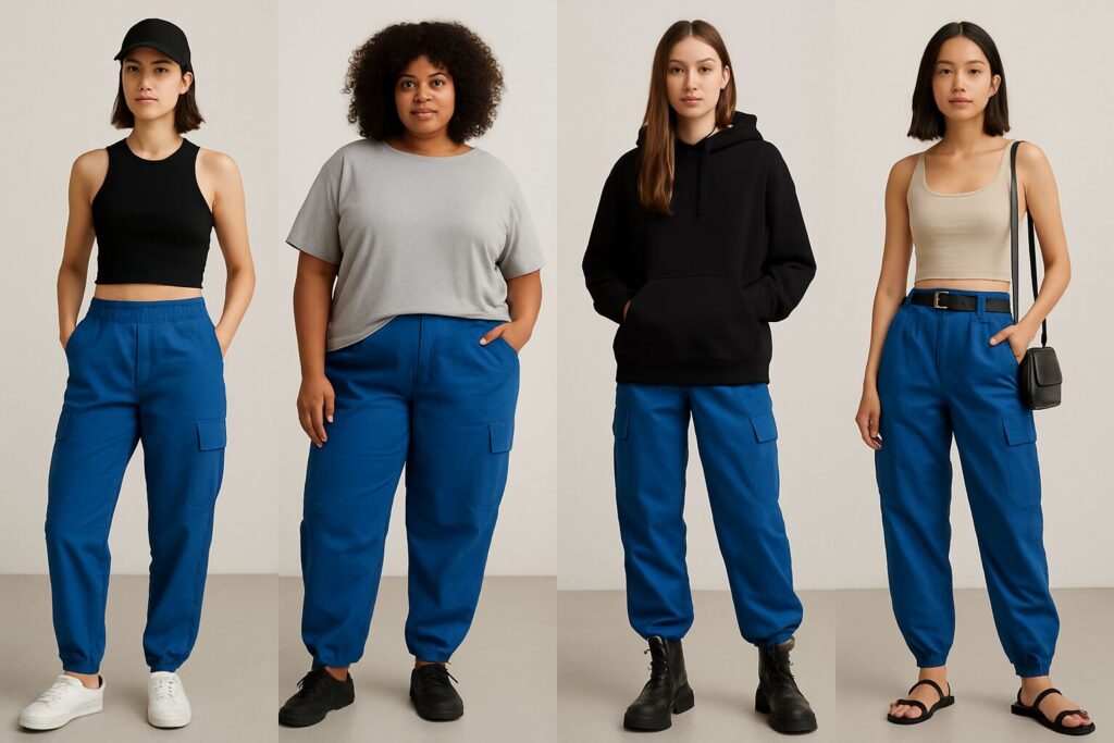 Blue Cargo Pants Outfit