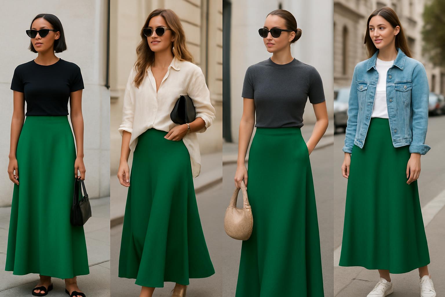 40+ Green Maxi Skirt Outfit Ideas for Effortless & Chic Style
