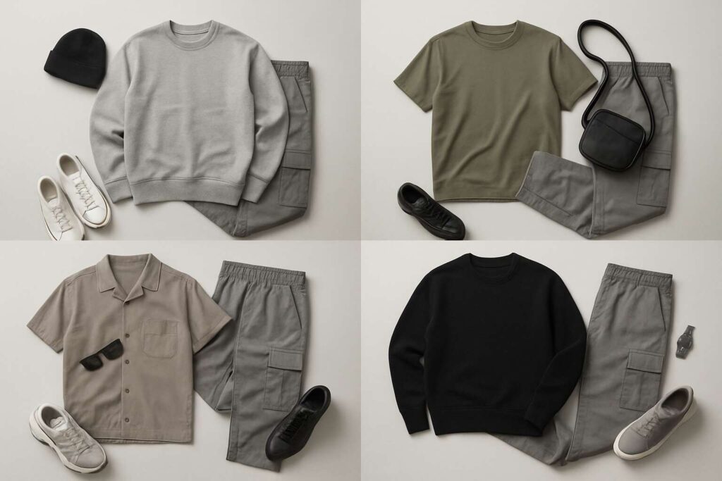 Grey Cargo Pants Outfit