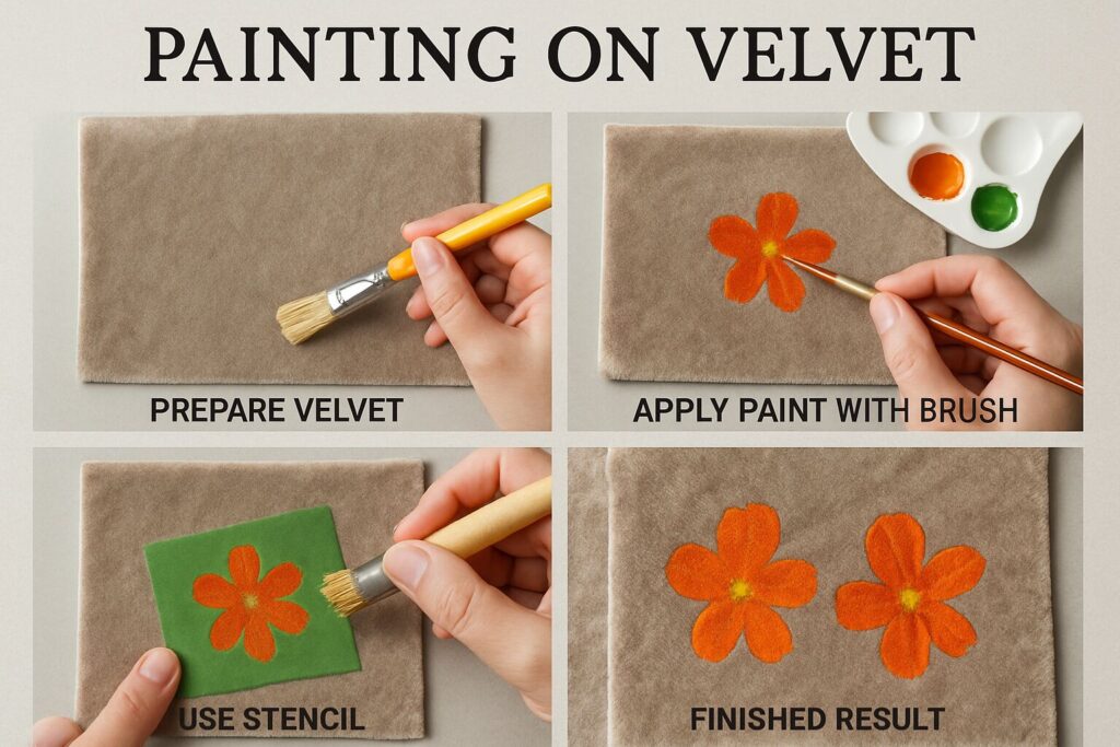 How to Paint Velvet Fabric