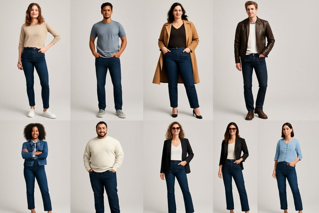 How to Style Dark Blue Jeans