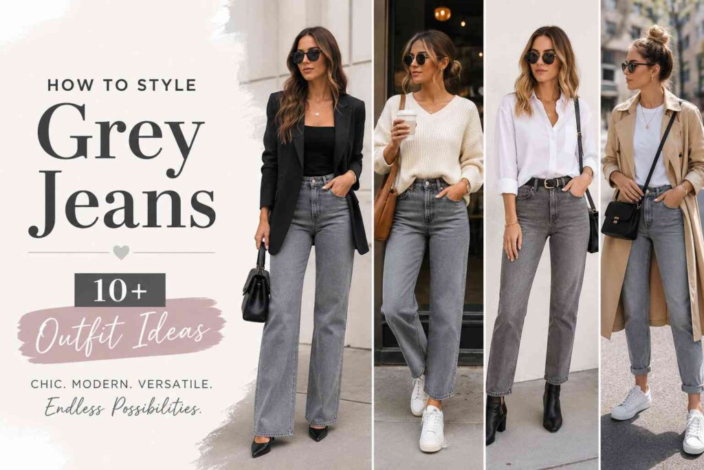 How to Style Grey Jeans