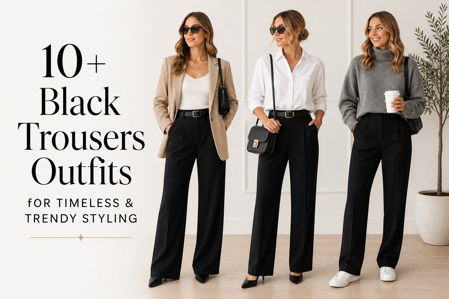 10+ Black Trousers Outfits for Timeless & Trendy Styling