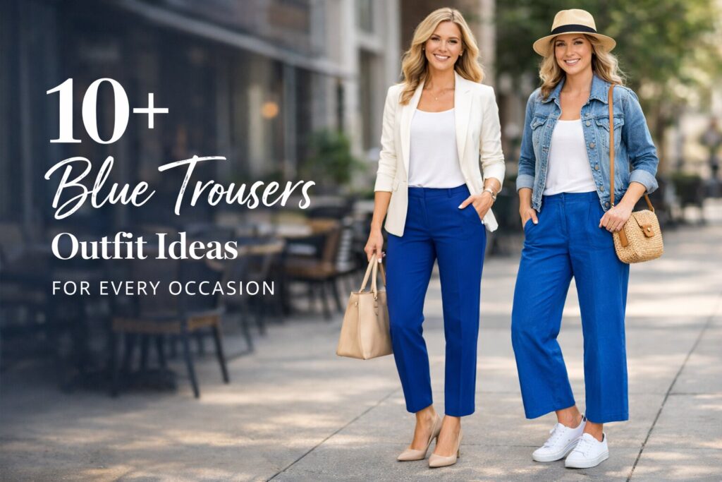 10+ Blue Trousers Outfit Ideas