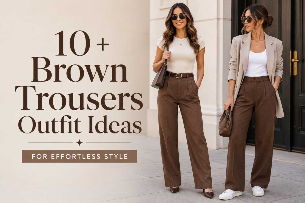 10+ Brown Trousers Outfit Ideas