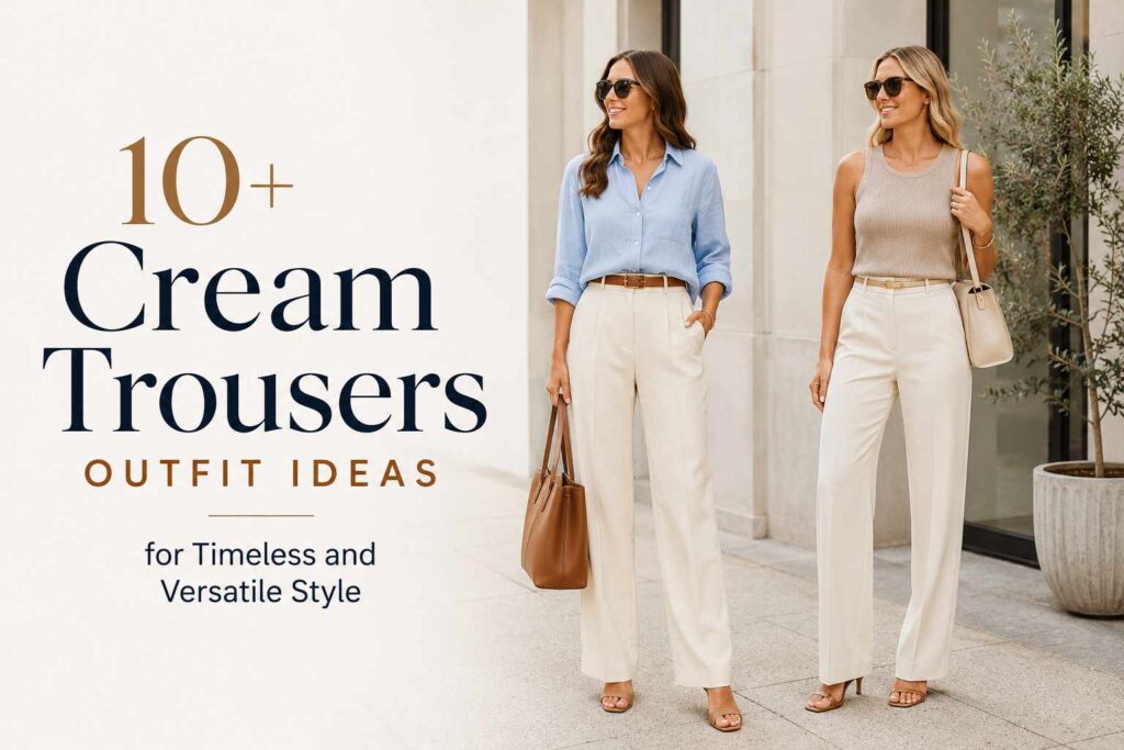 10+ Cream Trousers Outfit Ideas