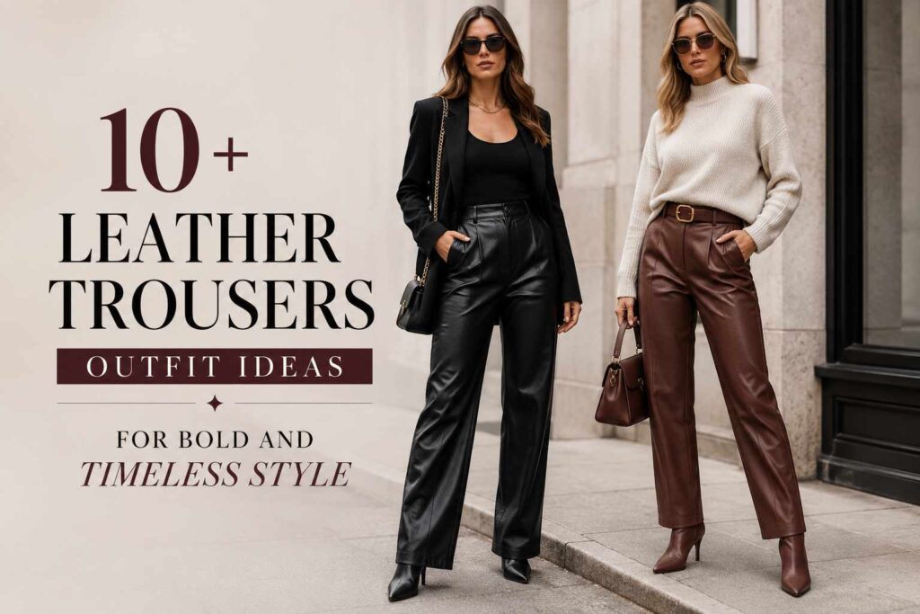 10+ Leather Trousers Outfit Ideas