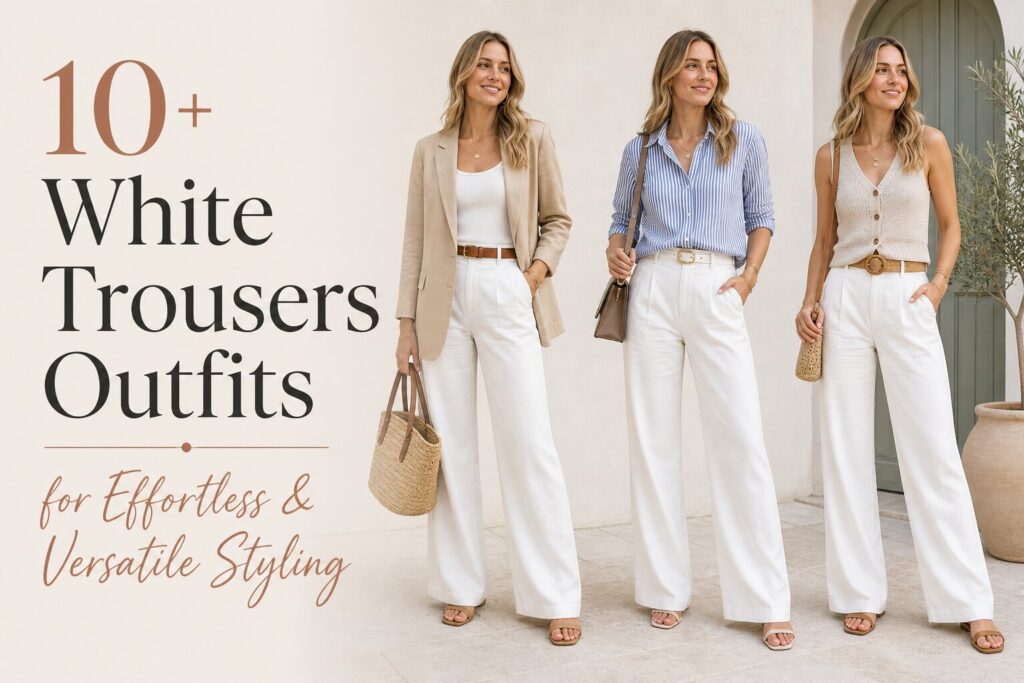 10+ White Trousers Outfits