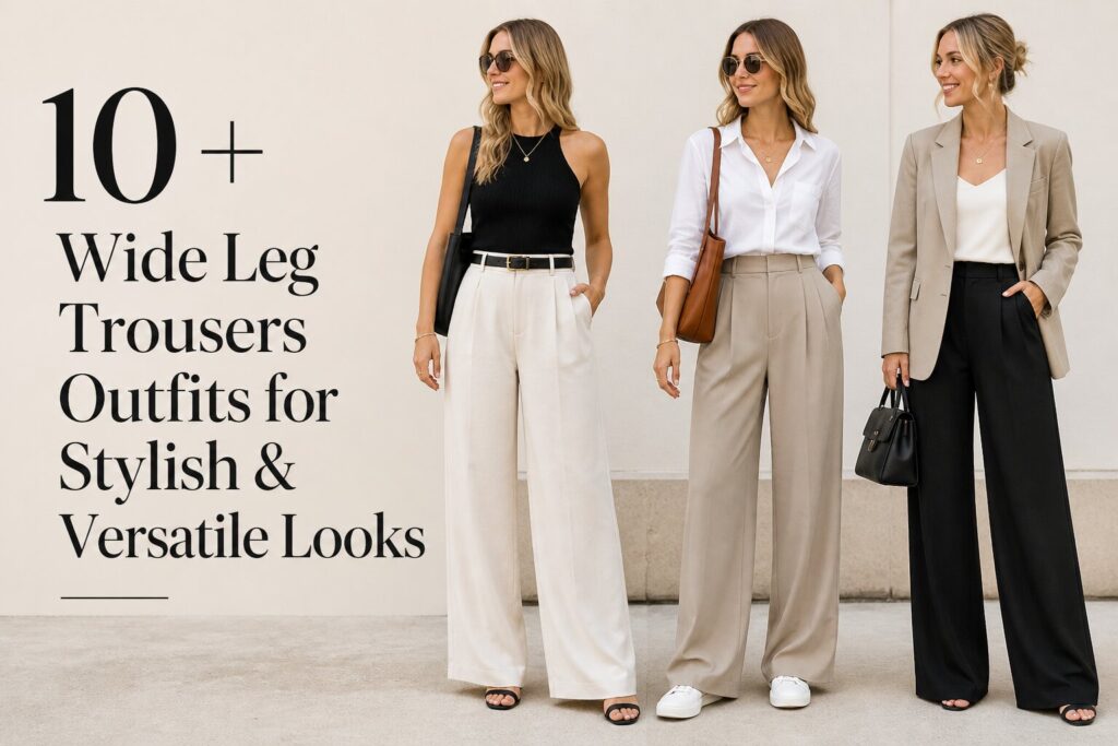10+ Wide Leg Trousers Outfits
