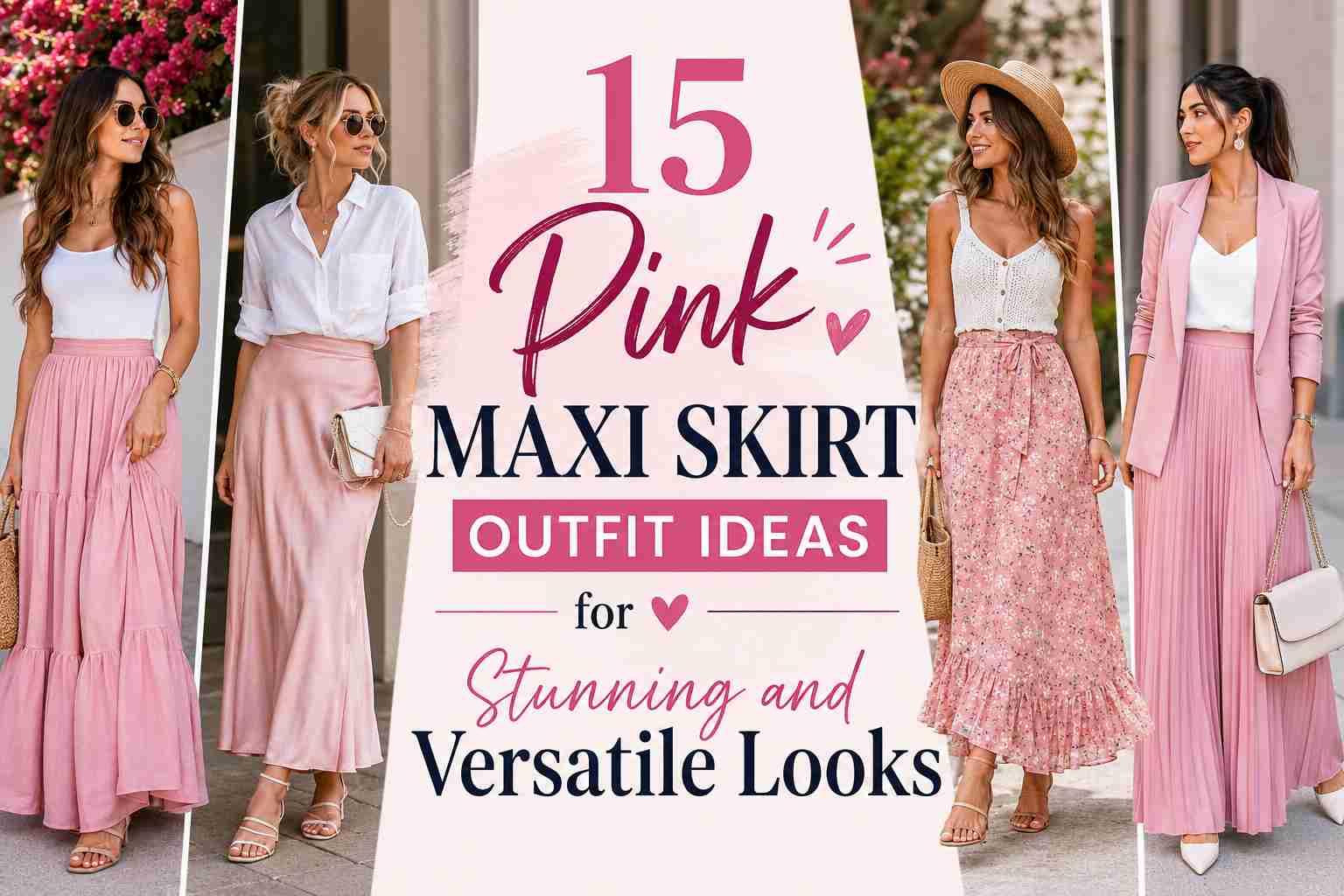 15 Pink Maxi Skirt Outfit Ideas for Stunning and Versatile Looks