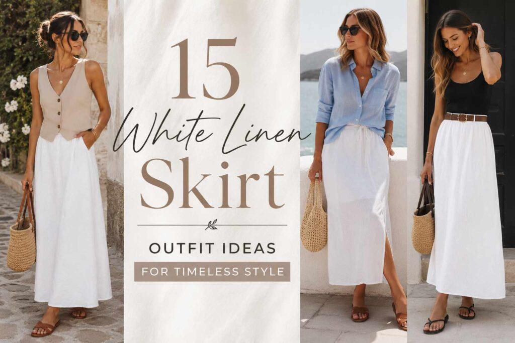 15 White Linen Skirt Outfit Ideas