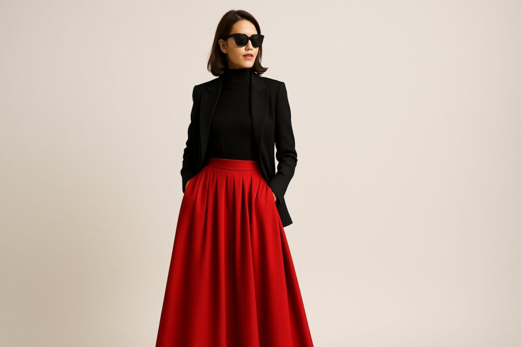 30+ Red Maxi Skirt Outfit Ideas