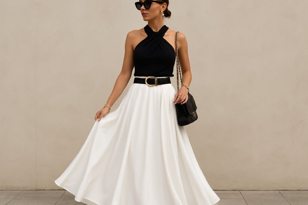 White Maxi Skirt Outfit