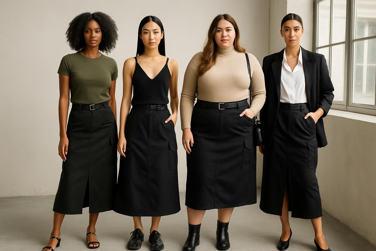 50+ Black Cargo Skirt Outfit Ideas for Versatile and Stylish Looks
