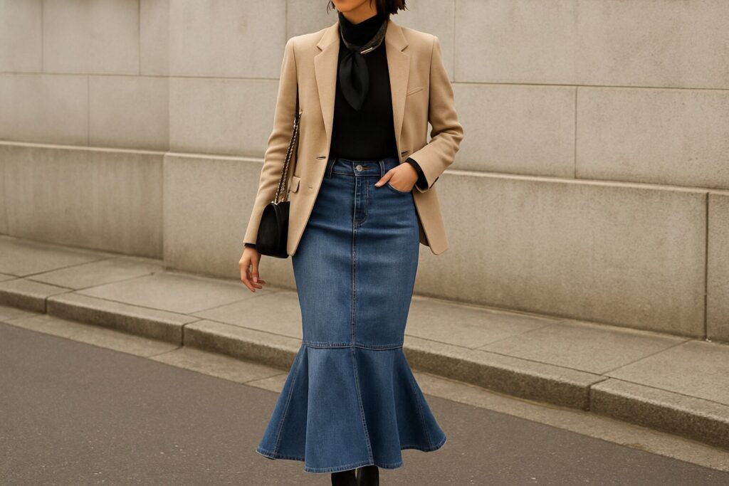50+ Denim Mermaid Skirt Outfits