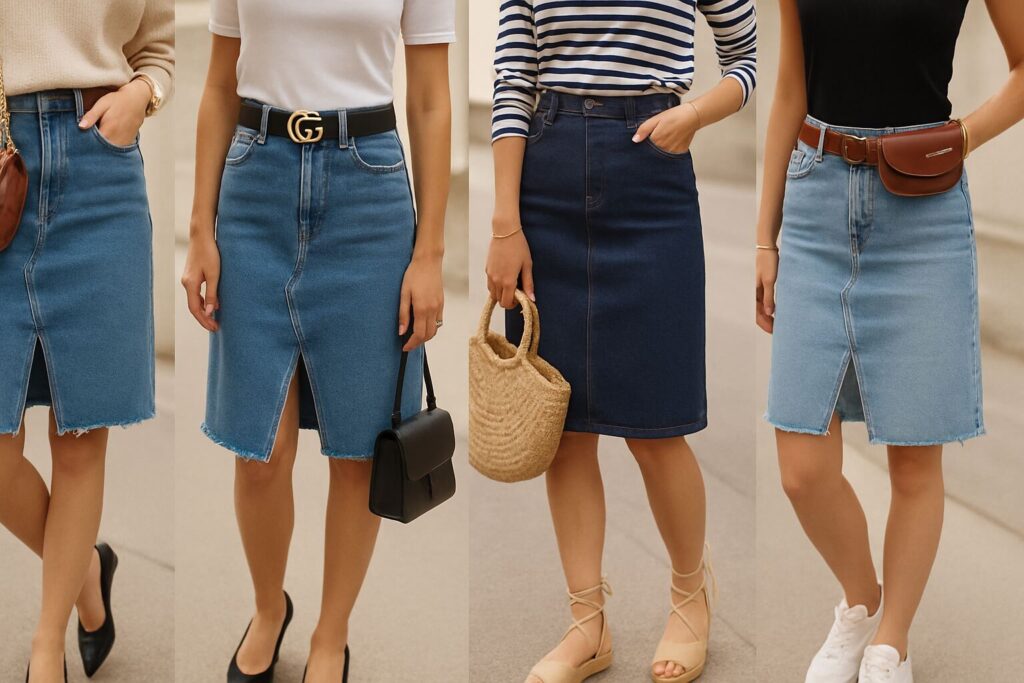 Denim Skirt Going Out Outfit