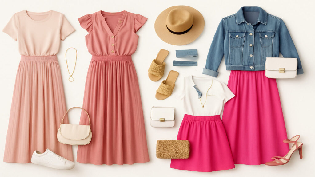 50+ Pink Maxi Skirt Outfit Ideas