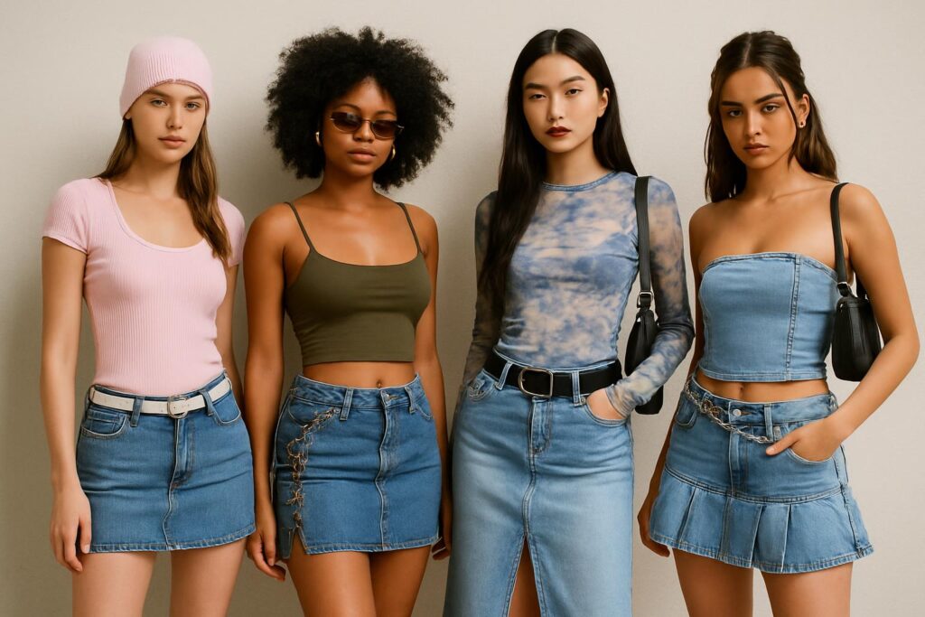 50+ Y2K Denim Skirt Outfit Ideas