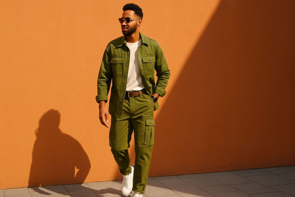 Olive Green Cargo Pants Outfit Men