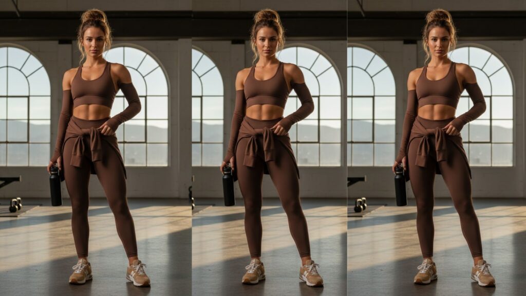 15 Brown Gym Outfit Ideas
