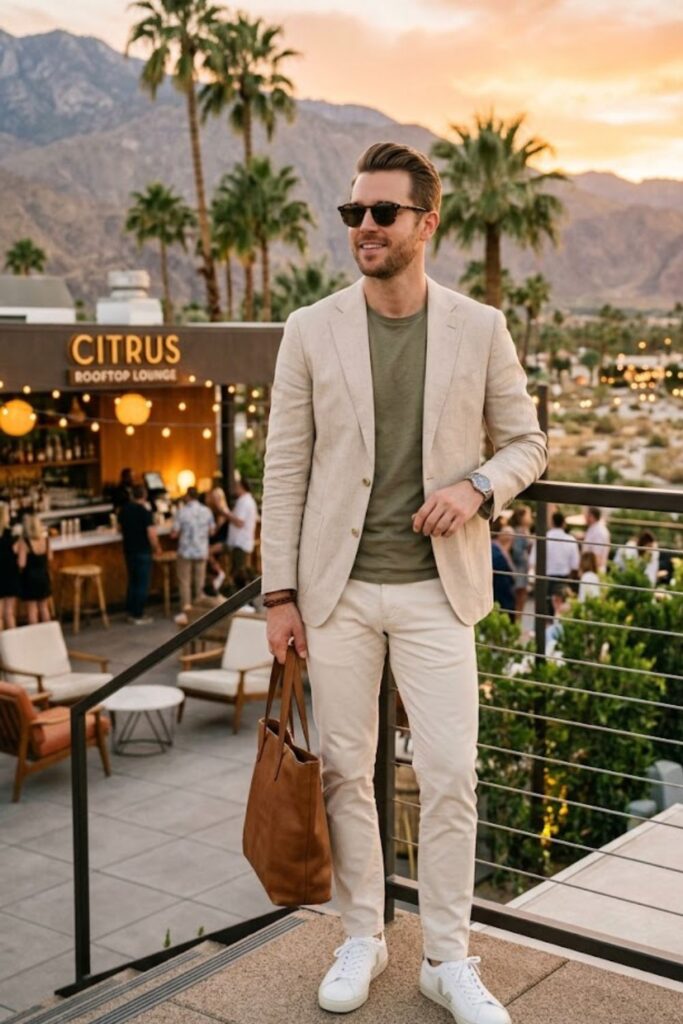 10. Lightweight Blazer Evening Desert Look