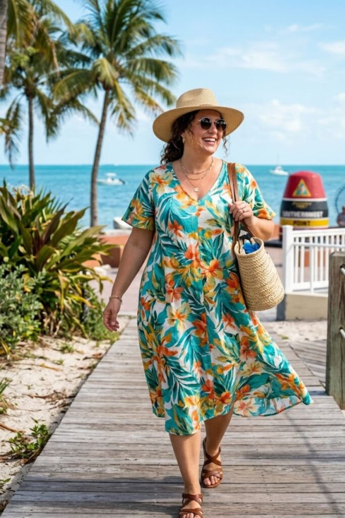 10. Plus Size Key West Outfits Resort Chic Relaxed Set