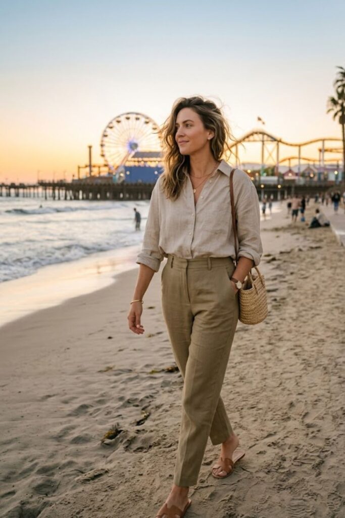 10. Santa Monica Fall Outfit Coastal Resort Layer Look