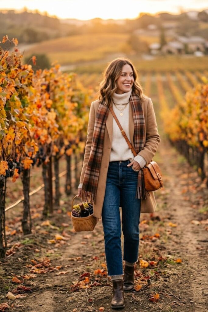 10. Scarf and Layered Fall Ensemble
