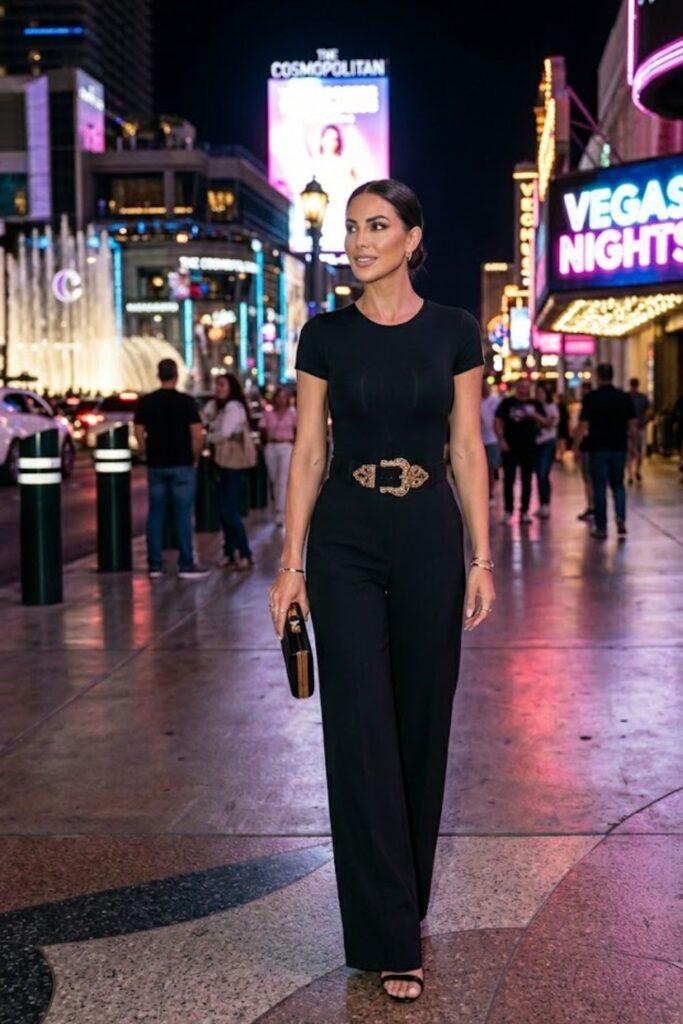 10. Wide-Leg Pants with Bodysuit