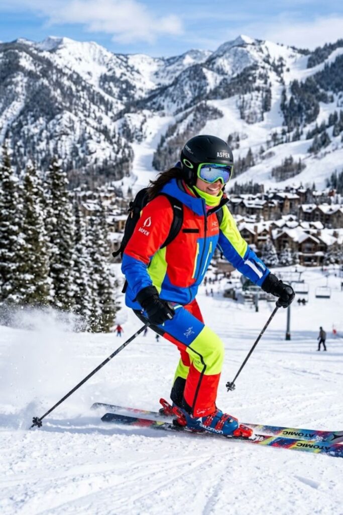 2. Color-Block Ski Jacket and Pants Set
