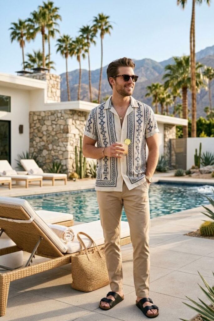 2. Short Sleeve Button Down Casual Resort Style