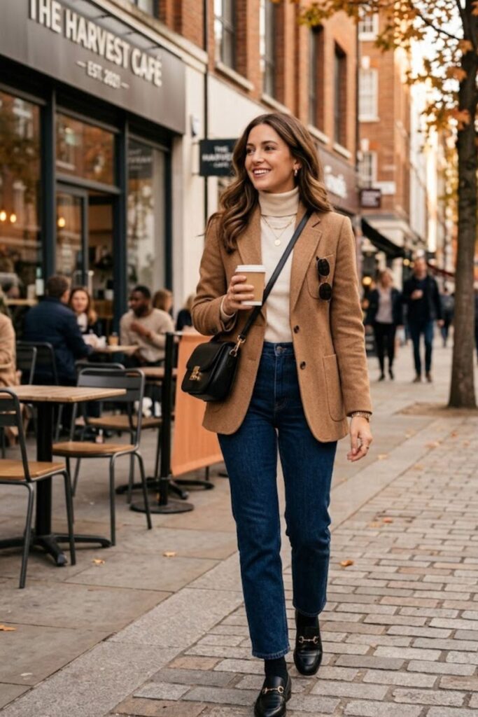 3. Blazer with Denim Jeans
