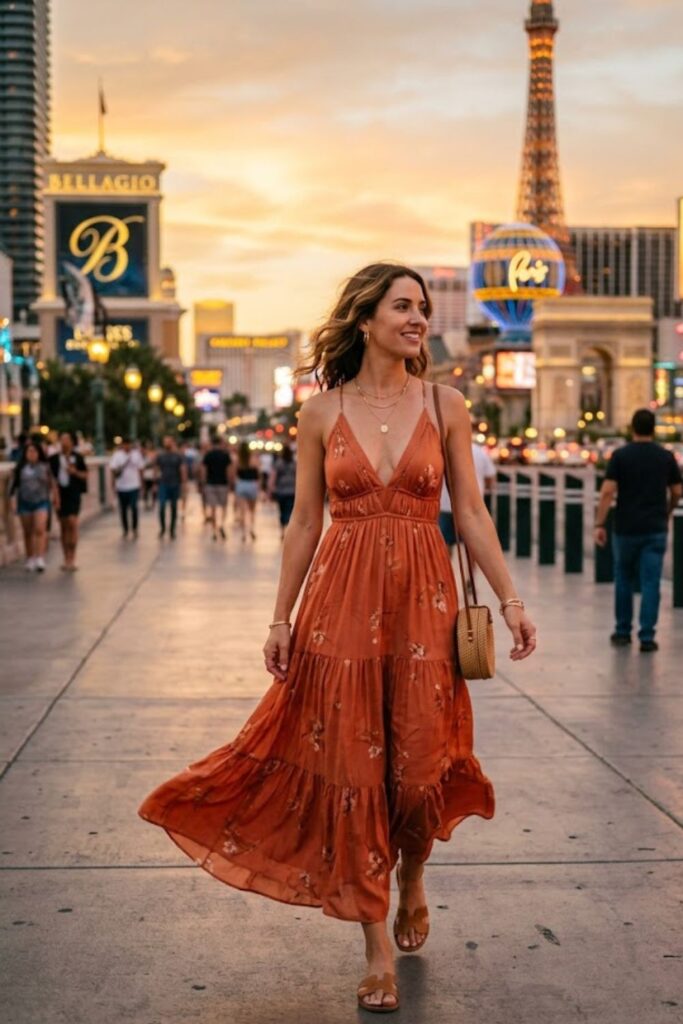 4. Maxi Dress Flowing Desert Style