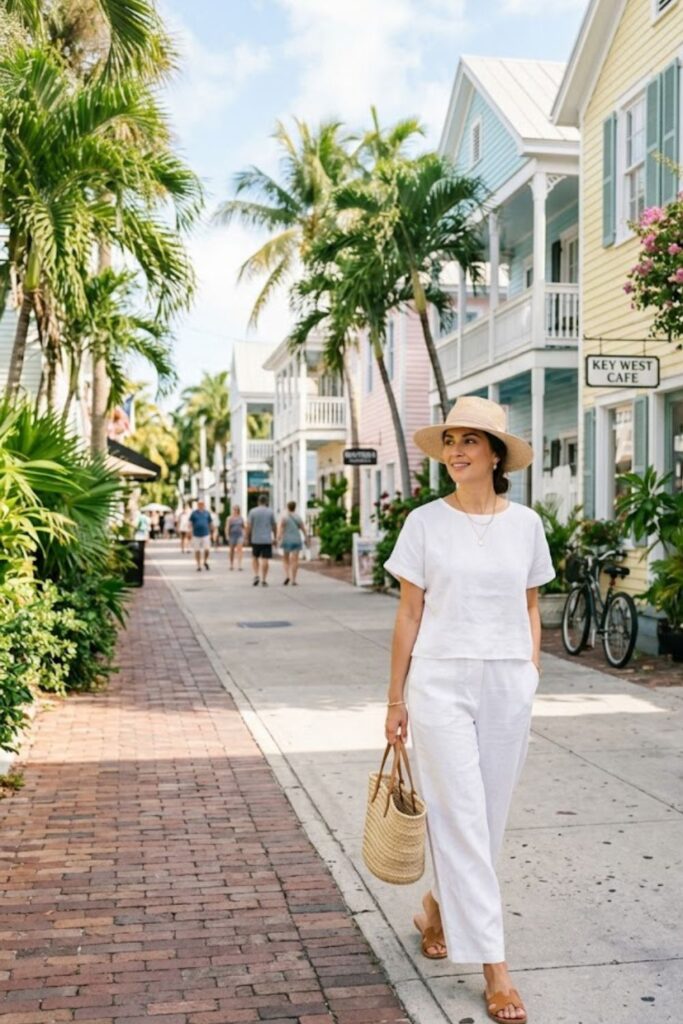 5. Key West Aesthetic Outfits White Island Minimal Look