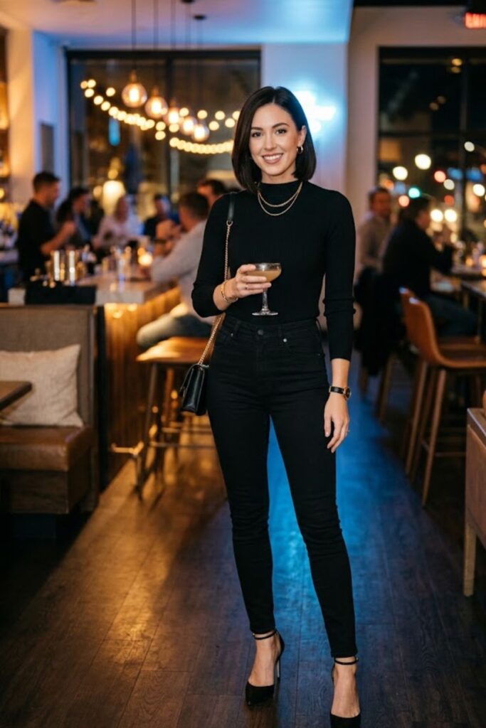 6. All-Black Outfit for a Sleek Look