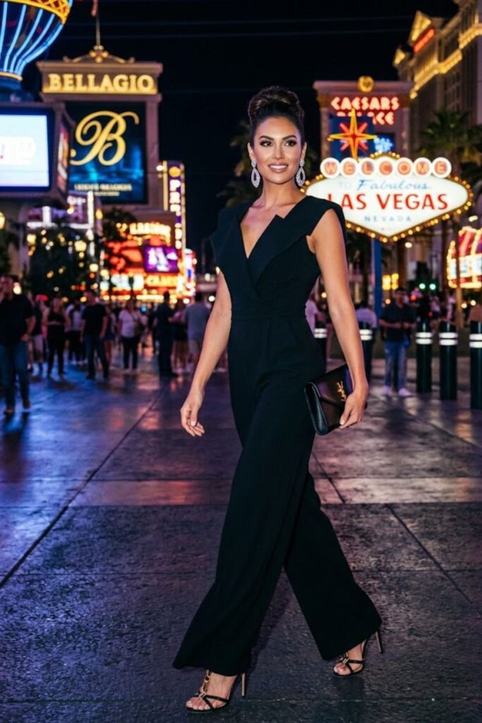 6. Jumpsuit with Bold Accessories