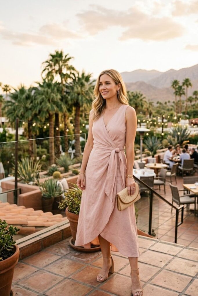 6. Wrap Dress Feminine Evening Classic