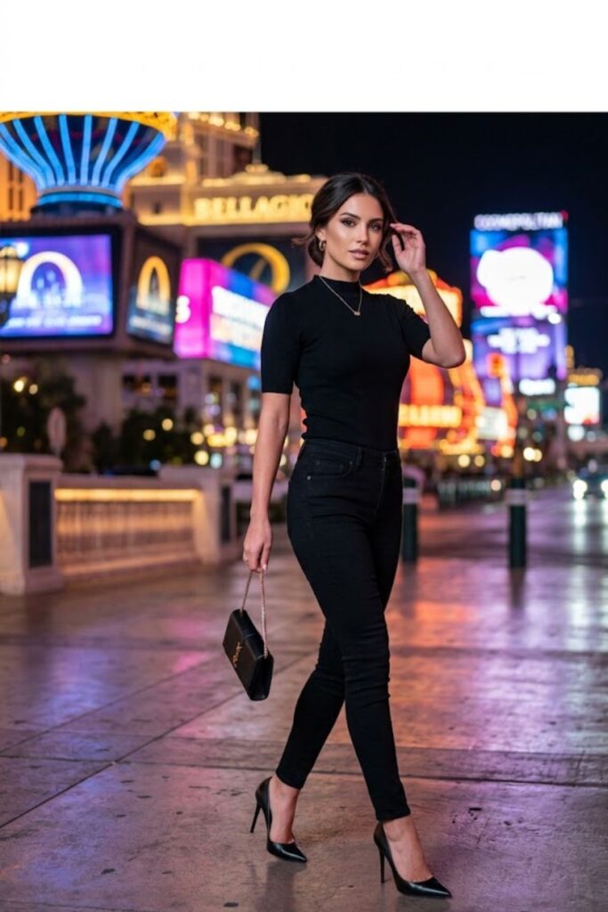 8. All-Black Outfit for Night Style
