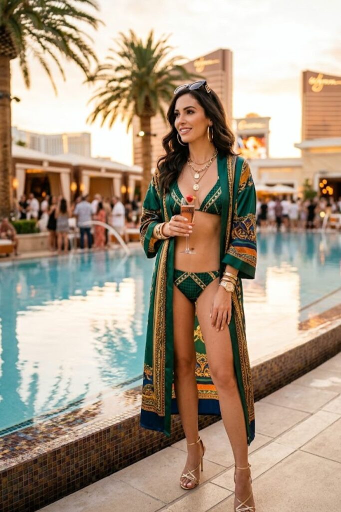 8. Luxe Bikini with Satin Robe