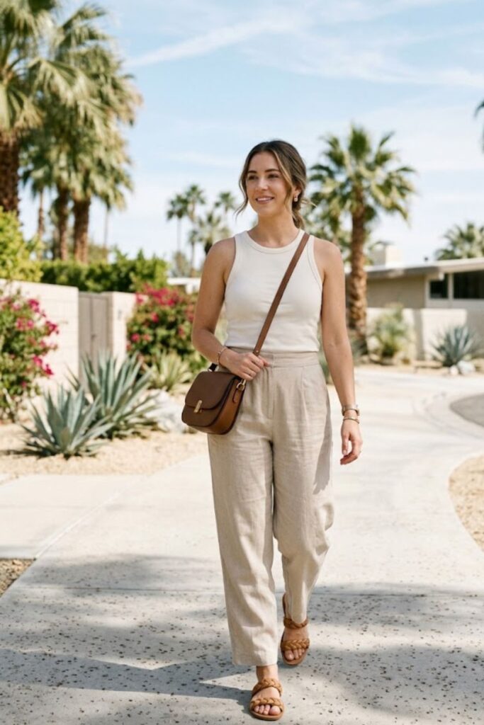 8. Palm Springs Outfit Tank Top Casual Cool Style