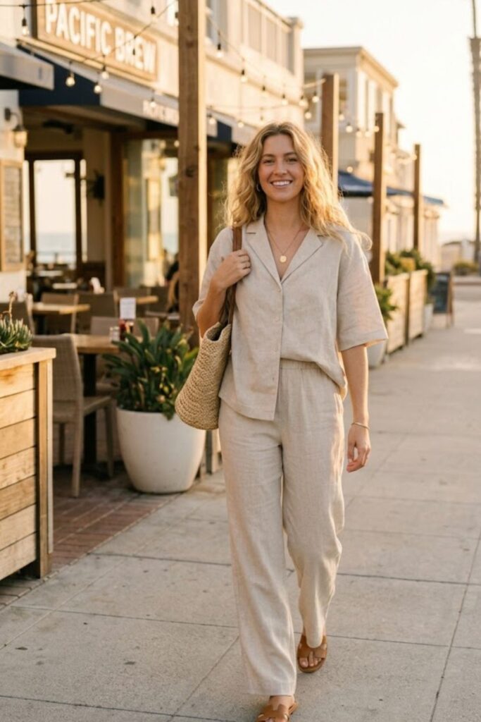 8. Santa Monica Aesthetic Outfit Minimal Matching Set Look