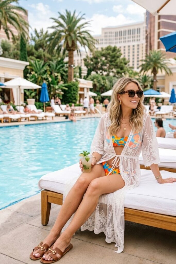 8. Sheer Cover-Up Beach Look