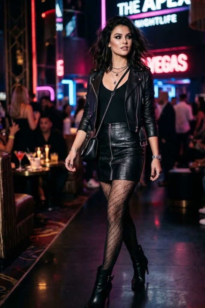 9. Edgy Leather Night Aesthetic